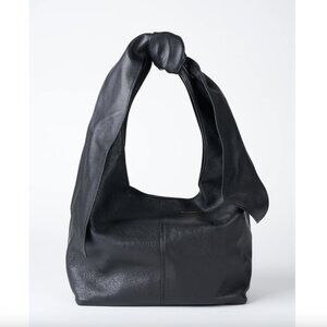 Gavazzeni Italy Black Pebbled Leather Kate Shoulder Bag